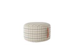 OYOY Living Design - Grid Pouf Large Off-White