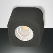 Kantet LED-downlight Palmi i antracit