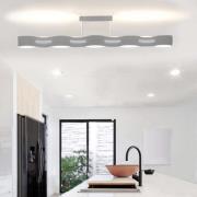 Wave LED-loftlampe, nikkel