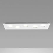 Fabbian Quarter, hvid LED loftlampe 5 lyskilder