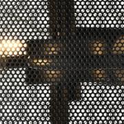 Fishnet loftlampe, metal, sort