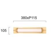 Frida LED-væglampe, glas, hvid/guld, rørformet