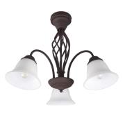 Rustica loftlampe, rustfarvet, 3 lyskilder