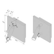 BL1-LED læselampe BL1-LED ind-/påbyg kontakt, stål