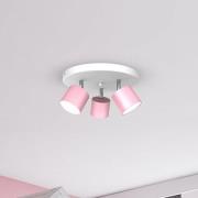 Cloudy loftspot, 3 lyskilder, rondel, rosa