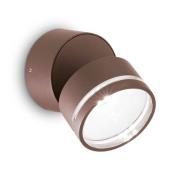 Ideal Lux Omega Round LED-væglampe 4.000 K kaffe