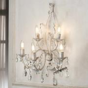 Teresa væglampe i krystal, elfenben med 5 lyskilder