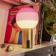 MARSET Akku-bordlampe Dipping Light, rosa/messing, dæmpbar