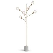 Modo Luce Baobab gulvlampe, 6 lyskilder, mat guld