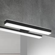 Veronica LED-spejllampe, bredde 30 cm, sort