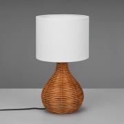 Sprout bordlampe, rattan og tekstil, hvid/natur