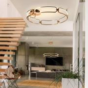 Colette LED-loftlampe, 6 lyskilder, rosaguld