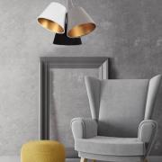 Pendellampe Zsofia 3 lyskilder hvid/grå/sort/guld