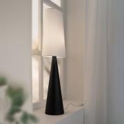 Conus bordlampe med off-white skærm, sort