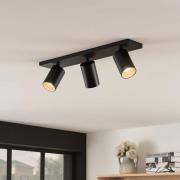 Arcchio spotlight Brinja, sæt med 2, sort, kantet, 3 lyskilder