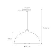 Siemon hængelampe af stål, Ø 40 cm, okkergul