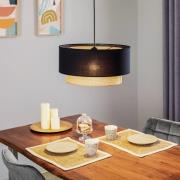 Hængelampe Boho Ø 45 cm 1-faset sort/jute