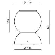 Stilnovo Gravitino LED-loftlampe, kan drejes, hvid