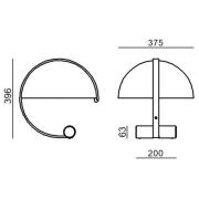 Stilnovo Meta LED-bordlampe inkl. E27-LED, rød