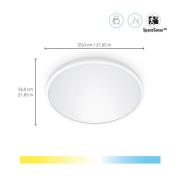 WiZ SuperSlim LED-loftslampe CCT Ø55cm hvid