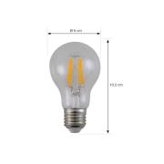 LED-filamentpære, klar, E27, 7,2 W, 4000K, 1521 lm