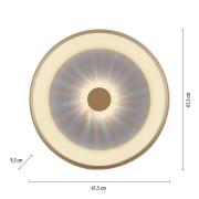 Vertigo LED-loftslampe, CCT, Ø 61,5 cm, messing