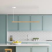 Aluminor Linha LED-hængelampe, bøgetræ, 100 cm