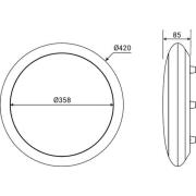 BRUMBERG Gavan LED-loftslampe, IP65, hvid Ø42cm