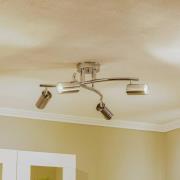 Loftspot, krom, 4 lyskilder