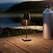 Nuindie pocket LED genopladelig bordlampe, midnatssort