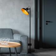 Gulvlampe Lik 4036, vipbar skærm, sort/guld