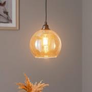 Hængelampe Gold 020 1 lyskilde glas Ø20cm