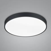 LED-loftslampe Waco, CCT, Ø 49,5 cm, sort mat