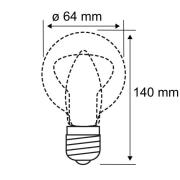 Paulmann LED-rustikpære E27 6,5 W 825 ST64, guld