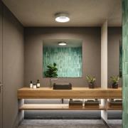 Paulmann HomeSpa Casca LED-loftslampe, hvid/aluminium, IP44