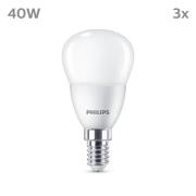 Philips LED-pære E14 4,9 W 470m 2.700 K mat 3 stk