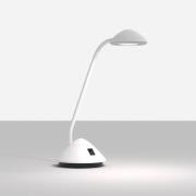 LED-bordlampe MAULarc, hvid, højde 38 cm, fleksibel