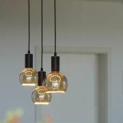 Segula Hængelampe Madox Square 3X Wave, sort, stål, E27