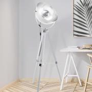 Covaleda gulvlampe med trefod, hvid, sølv
