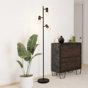 Lurone gulvlampe, sort, tre pærer