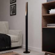 Barbotto LED-gulvlampe i sort/ege-look