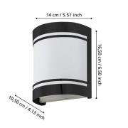 Cerno udendørs væglampe, sort