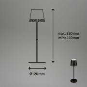 Kiki LED-bordlampe med genopladeligt batteri 3.000K, sort