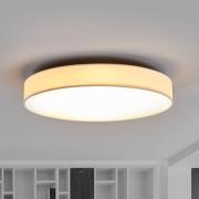 Lindby LED-loftlampe Saira, Ø 50 cm, hvid, tekstil