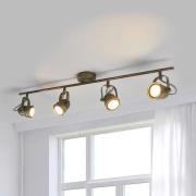 Lindby loftspot Leonor, 4 lyskilder, grøn, metal, 78 cm