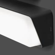 Udendørs LED-væglampe Half, antracit, glas, aluminium