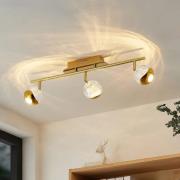 Lucande Kilio LED-loftspot, 3 lyskilder, guld