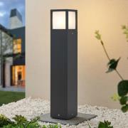 Lucande Dewari vejlampe, E27, 65 cm, mørkegrå, IP54