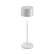 Zafferano Olivia 3K genopladelig bordlampe IP65 hvid