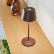 LOOM DESIGN LED genopladelig bordlampe Modi Micro, IP65, corten